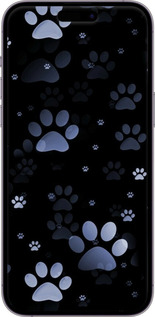 TPU чехол С синими отпечатками лап для Apple iPhone 14 Pro Max - 6441b-2667 изображение 