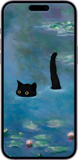 TPU чехол С изображением кота и водяной лилии Monet для Apple iPhone 14 Pro Max - 6519b-2667 изображение 