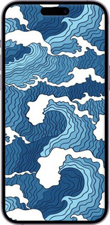 TPU чехол Абстрактный рисунок морских волн для Apple iPhone 14 Pro Max - 6538b-2667 изображение 