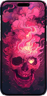 3D пластиковый матовый чехол Череп арт для Apple iPhone 14 Pro Max - 6385m-2667 изображение 
