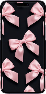 3D пластиковый матовый чехол Coquette Ribbons Dark Coquette для Apple iPhone 14 Pro Max - 6767m-2667 изображение 