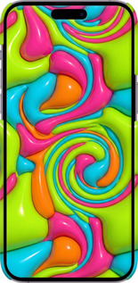 3D пластиковый матовый чехол Y2K Jelly Dream для Apple iPhone 14 Pro Max - 6780m-2667 изображение 