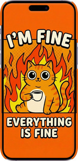 3D пластиковий матовий чехол Funny Cat для Apple iPhone 14 Pro Max - 6786m-2667 изображение 