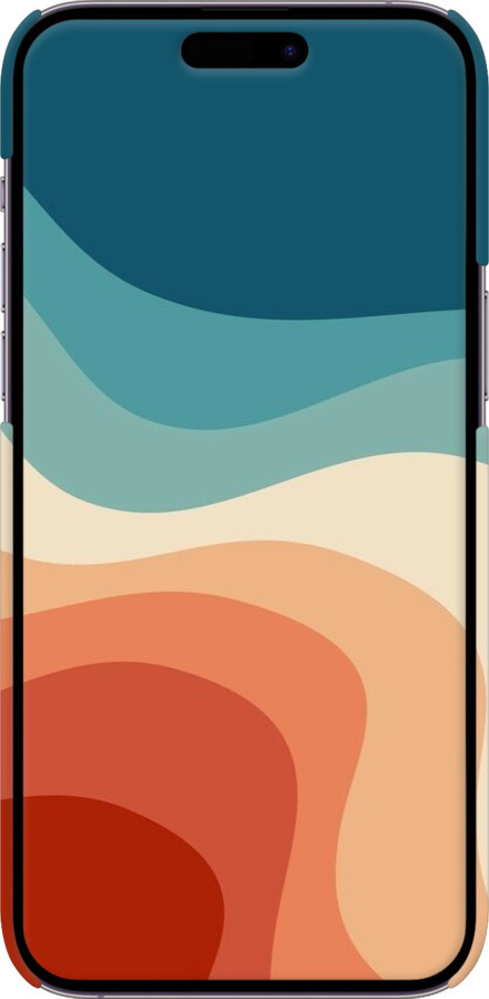 3D пластиковий матовий чехол У стилі ретро з хвилями для Apple iPhone 14 Pro Max - 6531m-2667 изображение 