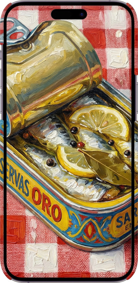 3D пластиковый матовый чехол Vintage Sardine Tin Phone для Apple iPhone 14 Pro Max - 6772m-2667 изображение 