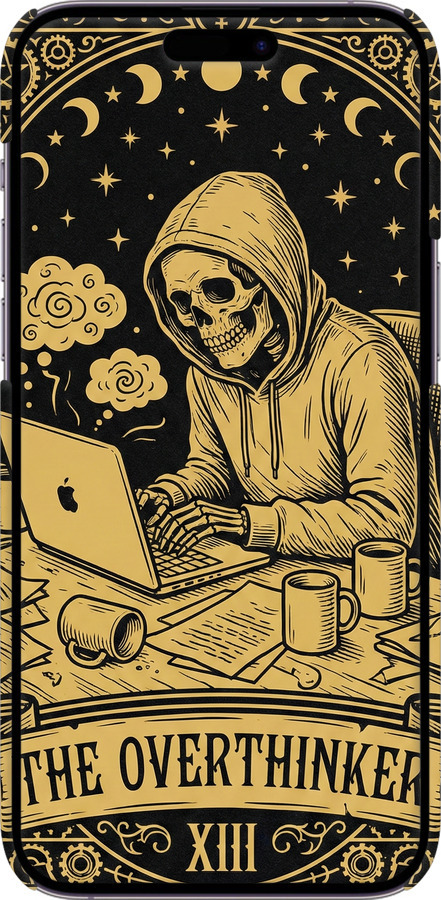 3D пластиковый матовый чехол The Overthinker для Apple iPhone 14 Pro Max - 6774m-2667 изображение 