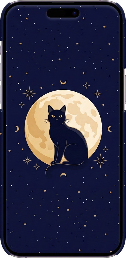 3D пластиковий матовий чехол Cute Cat Celestial/Witchy для Apple iPhone 14 Pro Max - 6787m-2667 изображение 