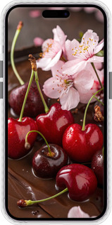 Чехол Bumper чехол Вишня в шоколаде для Apple iPhone 14 Pro Max - 6698pc-2667 изображение 