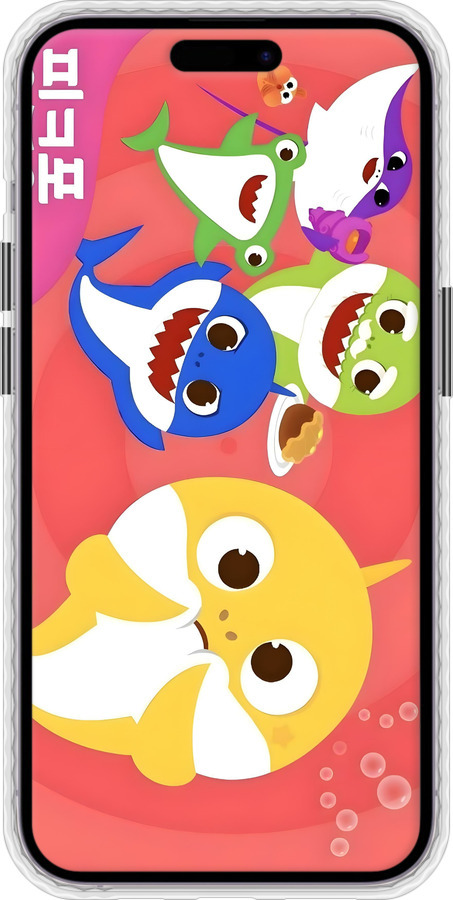 Чехол Bumper чехол Бейби Шаркс для Apple iPhone 14 Pro Max - 6305pc-2667 изображение 