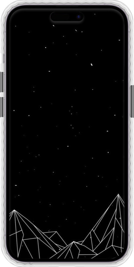 Чехол Bumper MagSafe чехол Черно белые абстрактные горы для Apple iPhone 14 Pro Max - 6437pm-2667 изображение 