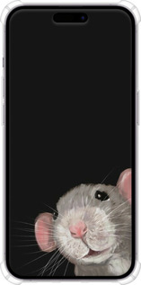 Силіконовий протиударний с посиленими кутами чехол The Peeking Rat для Apple iPhone 14 Pro Max - 6442sp-2667 изображение 