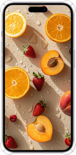 Силіконовий протиударний с посиленими кутами чехол Фрукти 3 для Apple iPhone 14 Pro Max - 6703sp-2667 изображение 