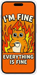 Силикон с усиленными углами чехол Funny Cat для Apple iPhone 14 Pro Max - 6786sp-2667 изображение 