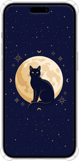 Силикон с усиленными углами чехол Cute Cat Celestial/Witchy для Apple iPhone 14 Pro Max - 6787sp-2667 изображение 