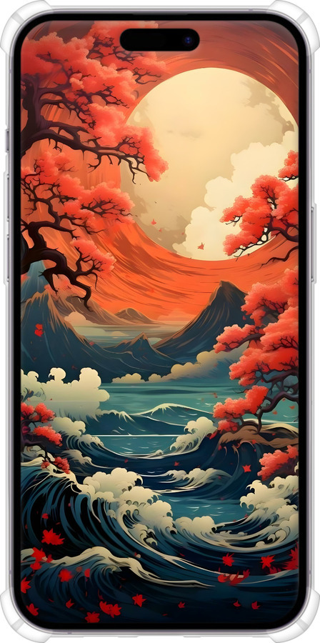 Силикон с усиленными углами чехол Природа японии для Apple iPhone 14 Pro Max - 6327sp-2667 изображение 