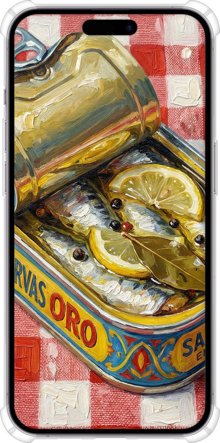 Силіконовий протиударний с посиленими кутами чехол Vintage Sardine Tin Phone для Apple iPhone 14 Pro Max - 6772sp-2667 изображение 