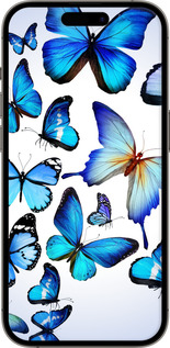 TPU чехол Бабочки для Apple iPhone 14 Pro - 6023b-2646 изображение 