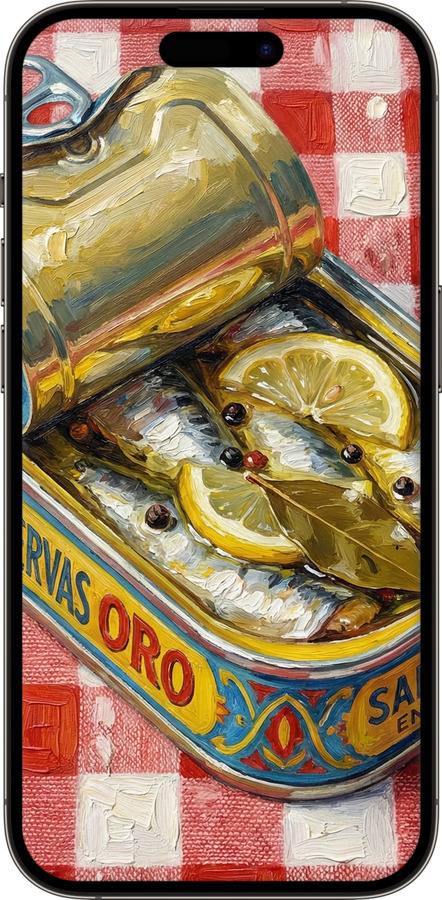 TPU чехол Vintage Sardine Tin Phone для Apple iPhone 14 Pro - 6772b-2646 изображение 