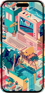 3D пластиковий матовий чехол № 5393 для Apple iPhone 14 Pro - 5393m-2646 изображение 