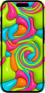3D пластиковый матовый чехол Y2K Jelly Dream для Apple iPhone 14 Pro - 6780m-2646 изображение 
