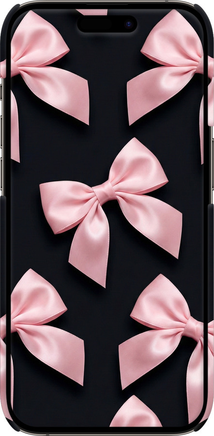 3D пластиковый матовый чехол Coquette Ribbons Dark Coquette для Apple iPhone 14 Pro - 6767m-2646 изображение 