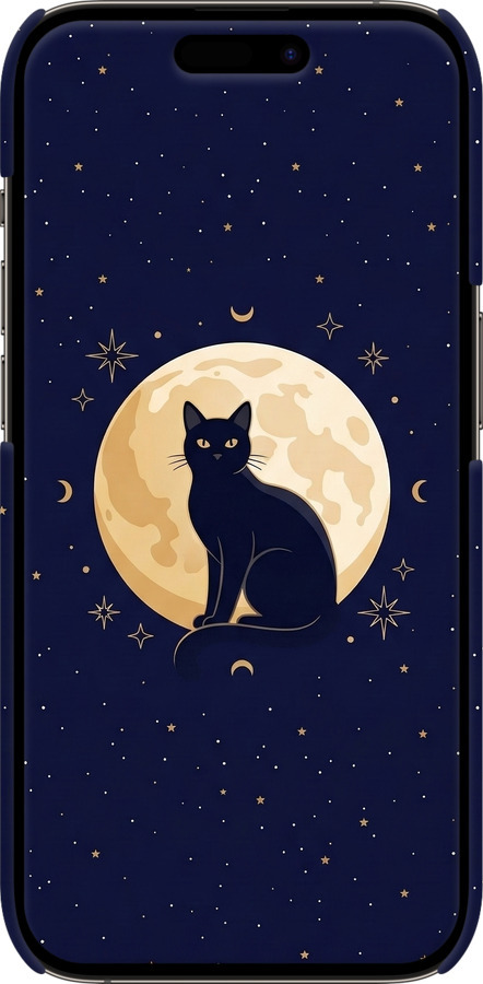 3D пластиковый матовый чехол Cute Cat Celestial/Witchy для Apple iPhone 14 Pro - 6787m-2646 изображение 