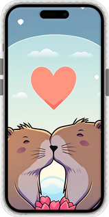 Чохол Bumper чехол Капібара кохання для Apple iPhone 14 Pro - 6027pc-2646 изображение 