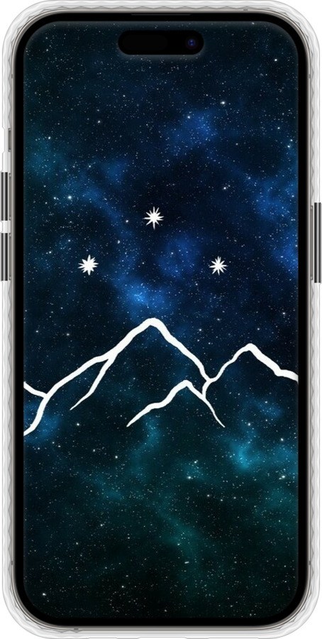 Чохол Bumper MagSafe чехол Гори та зірки намальовані на тлі галактики для Apple iPhone 14 Pro - 6490pm-2646 изображение 