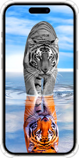 Силикон с усиленными углами чехол Тигр для Apple iPhone 14 Pro - 6016sp-2646 изображение 