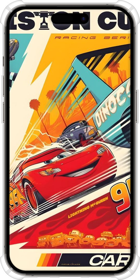 Силикон с усиленными углами чехол Тачки для Apple iPhone 14 Pro - 6288sp-2646 изображение 