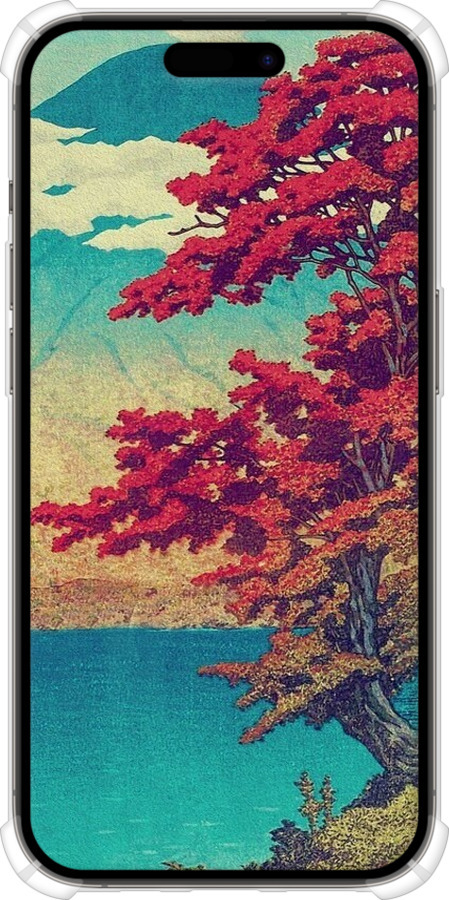Силикон с усиленными углами чехол С изображением природы для Apple iPhone 14 Pro - 6469sp-2646 изображение 