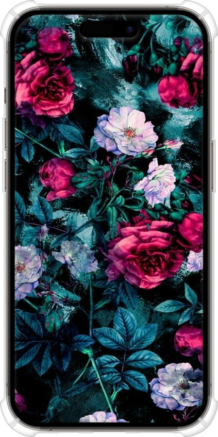 Силіконовий протиударний с посиленими кутами чехол Сад та троянди для Apple iPhone 14 Pro - 6483sp-2646 изображение 