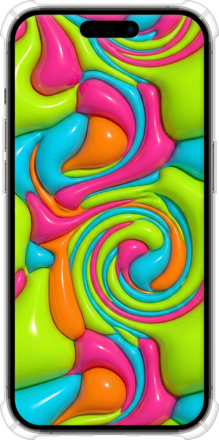 Силикон с усиленными углами чехол Y2K Jelly Dream для Apple iPhone 14 Pro - 6780sp-2646 изображение 