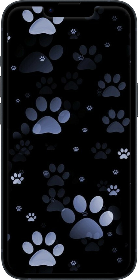 TPU чехол С синими отпечатками лап для Apple iPhone 14 - 6441b-2648 изображение 