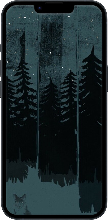 TPU чехол Лиса и ночной лес для Apple iPhone 14 - 6481b-2648 изображение 