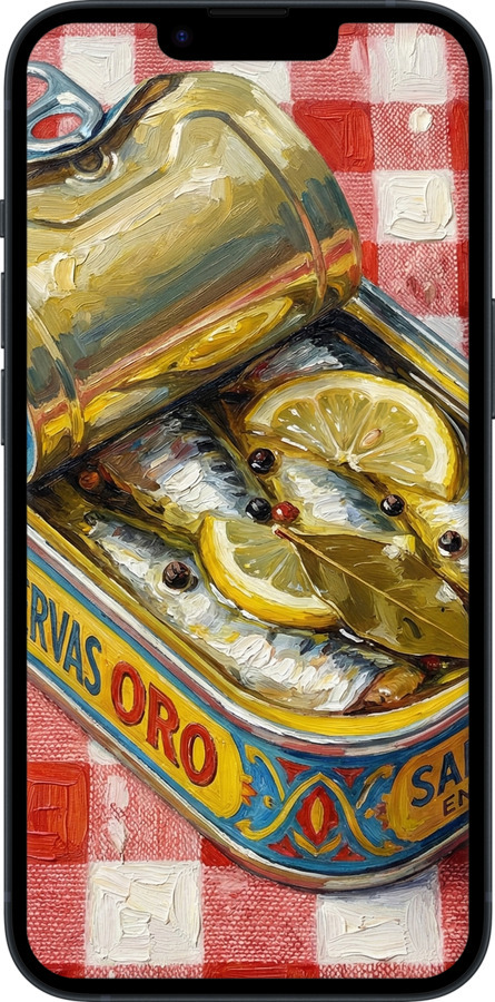 TPU чехол Vintage Sardine Tin Phone для Apple iPhone 14 - 6772b-2648 изображение 