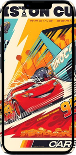 3D пластиковий матовий чехол Тачки для Apple iPhone 14 - 6288m-2648 изображение 