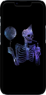3D пластиковый матовый чехол Скелетное искусство для Apple iPhone 14 - 6536m-2648 изображение 