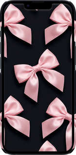 3D пластиковый матовый чехол Coquette Ribbons Dark Coquette для Apple iPhone 14 - 6767m-2648 изображение 