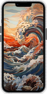 Чохол Bumper чехол Арт хвилі для Apple iPhone 14 - 6324pc-2648 изображение 