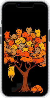 Чехол Bumper MagSafe чехол Дерево и котики для Apple iPhone 14 - 6516pm-2648 изображение 