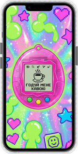 Чехол Bumper MagSafe чехол Y2K Aesthetic Retro Pet: Годуй мене кавою для Apple iPhone 14 - 6784pm-2648 изображение 