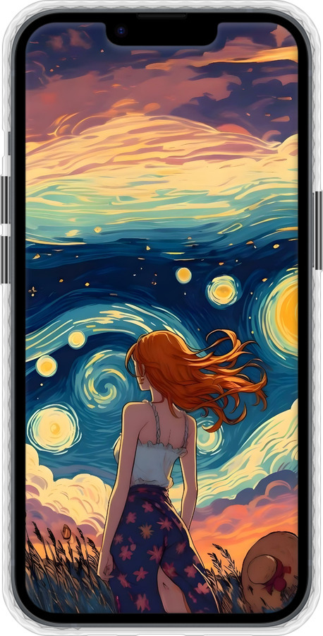 Чехол Bumper чехол Девушка Арт для Apple iPhone 14 - 6325pc-2648 изображение 