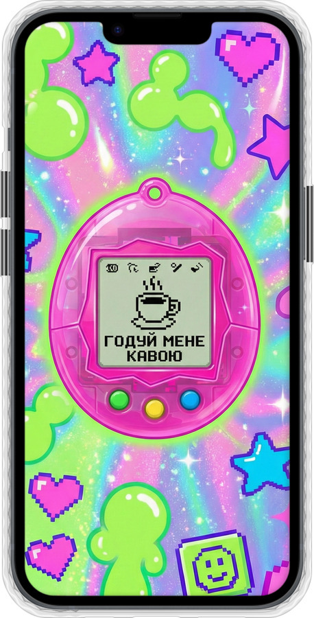 Чехол Bumper MagSafe чехол Y2K Aesthetic Retro Pet: Годуй мене кавою для Apple iPhone 14 - 6784pm-2648 изображение 