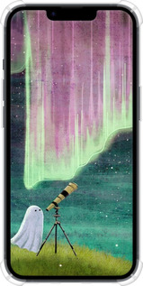 Силикон с усиленными углами чехол Привидение и звезды для Apple iPhone 14 - 6443sp-2648 изображение 