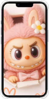 Силикон с усиленными углами чехол Лабубу 2 для Apple iPhone 14 - 6710sp-2648 изображение 