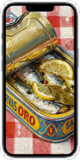 Силикон с усиленными углами чехол Vintage Sardine Tin Phone для Apple iPhone 14 - 6772sp-2648 изображение 