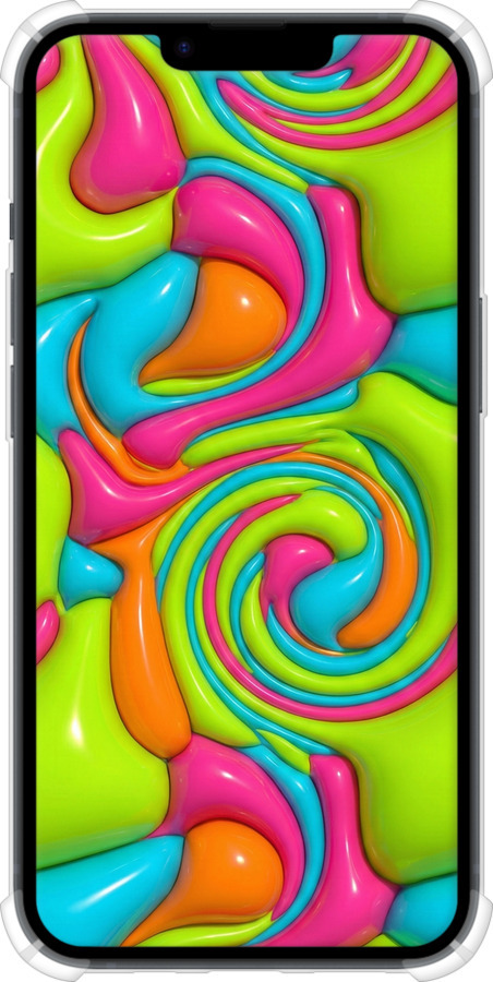 Силикон с усиленными углами чехол Y2K Jelly Dream для Apple iPhone 14 - 6780sp-2648 изображение 