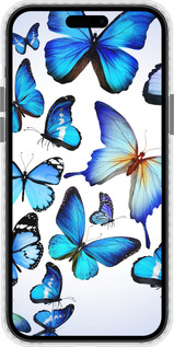 Чехол Bumper чехол Бабочки для Apple iPhone 15 Plus - 6023pc-3097 изображение 