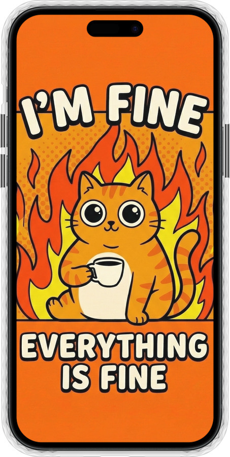 Чохол Bumper чехол Funny Cat для Apple iPhone 15 Plus - 6786pc-3097 изображение 